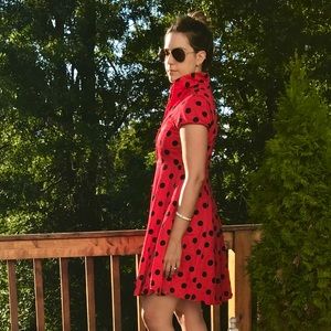 ❤️🖤 RETRO VINTAGE STYLE POLKA DOT FLARE DRESS❤️🖤